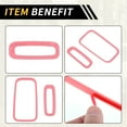 thumbnail image 6 of Unique Bargains 1 Set Center Console Gear Shift Ring Panel Cover Trim for Jeep Wrangler JK JKU 2011-2017 Gear Shift Panel Decor Cover Sticker ABS Pink, 6 of 6