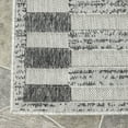 thumbnail image 3 of Superior Modern Geometric Stripe Indoor/Outdoor Area Rug, Grey, 7' 10" x 9' 10", 3 of 7