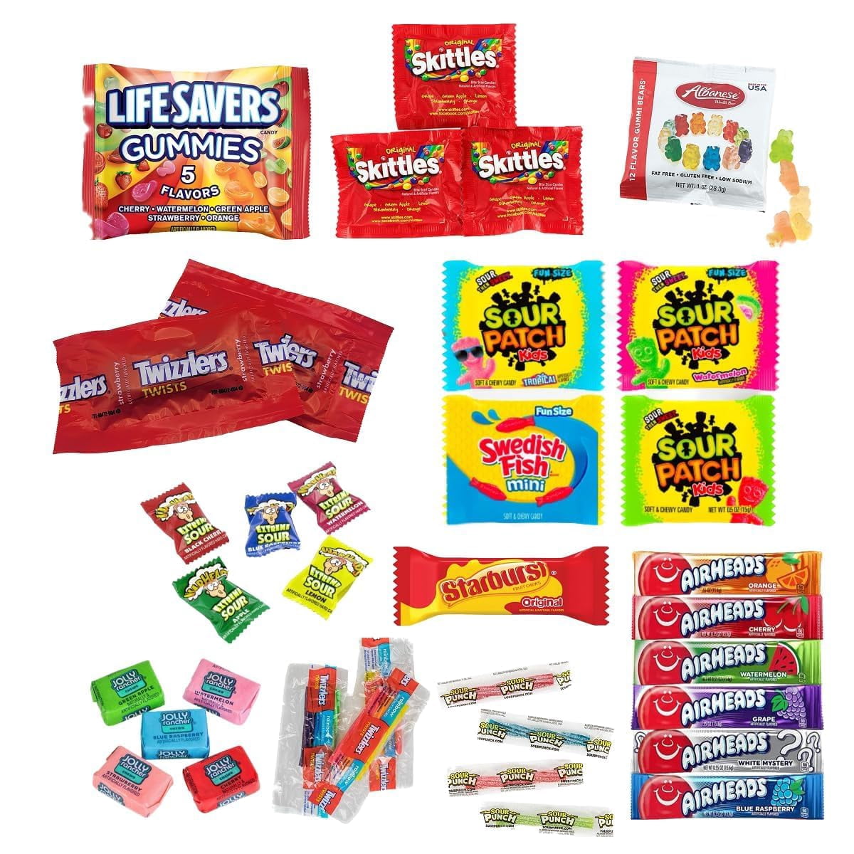 CandyKrave Assorted Candy Variety Pack - 10 Fruity Flavors - 8 lbs Bulk Candy Bag - Individually Wrapped Pinata Candy Mix - Delicious Sweets for Birthdays, Pantry, Baby Showers & Gender Reveal