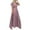 Pink, variant on Business Casual Dress for Women Summer Fashion Round Neck Short Sleeve Solid Color Swing Belt Plus Size Dress Female Midi Dresses Women Fit & Flare Dresses, Style 4737, Khaki S