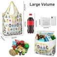 thumbnail image 3 of 5 Pack Foldable Shopping Bag,Multicolor Christmas Pattern Reusable Grocery Bags with Pockets,Large Reusable Tote Bags with Handles Waterproof & Lightweight, 3 of 6