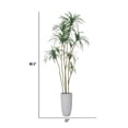 thumbnail image 2 of 88.3'' Artificial Dragon tree in a Tall beige checkered planter perfect for indoor and outdoor use, 2 of 7