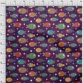 thumbnail image 3 of oneOone Polyester Lycra Wine Fabric Dot & Fish Artistic Craft Projects Decor Fabric Printed By The Yard 56 Inch Wide, 3 of 4