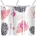 thumbnail image 1 of Flamingo Tumbler - Vacuum Insulated Stainless Steel Skinny Tumbler With Lid and Straw, 20oz, 1 of 6