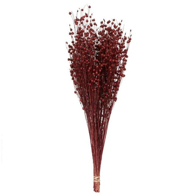 Vickerman H4FLL475 20-22 in. 4 oz Dried Flax Linum Bunch, Red