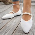 thumbnail image 6 of Purcolt Womens Mesh Flats Dressy Casual Pointed Toe Slip On Ballet Shoes Comfort Elegant Soft Sole Dress Shoes Dailywear with Pearl Elastic Strap, 6 of 9