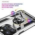 thumbnail image 6 of SaniMore Tri-layer Case for iPhone 14 Pro 6.1" 2022, 360° Rotating Holder/Kickstand Rugged PC Back + TPU Bumper Magnetic Car Mount Anti-fingerprint Anti-fall Heavy Duty Protective Case, Silver, 6 of 8