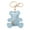 Blue, variant on Trendy Miniature Bear Keychain Decorative Bag Charm Gold Tone Chain Soft PU Leather Craftsmanship Keyrings Accessory