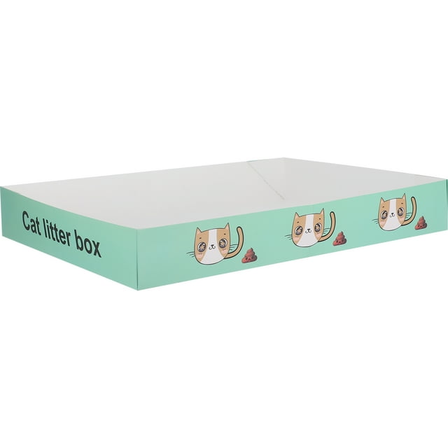 SHISUYAN Disposable Cat Litter Box Portable Paper Litter Box Leakproof Cat Litter Box Trays With Splash Guard For Cats Kittens Small Pets Animals