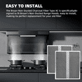 thumbnail image 2 of HPF36 Charcoal Filter Non-Ducted Charcoal Filter,2Pc Grease Filters Type XC for S97020466 Range Hood Filter, 2 of 7