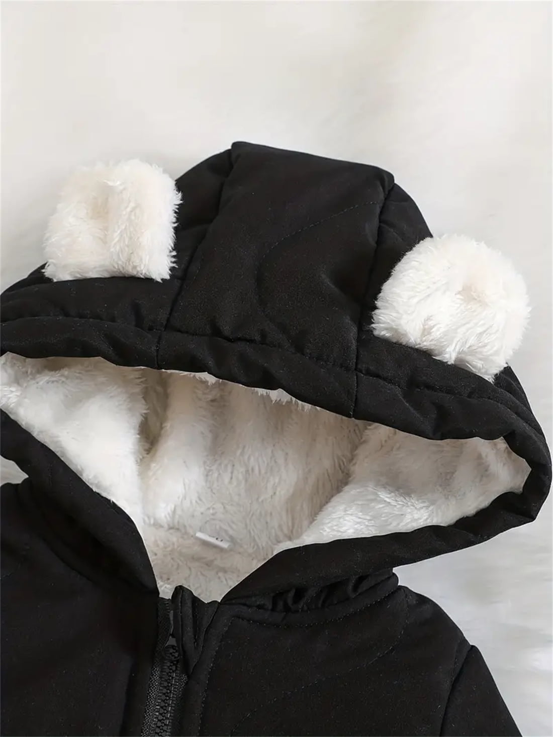 WIBACKER 3-24M Infant Hooded Thick Romper Long Sleeve Zipper Fleece Warm Winter Coat for Baby Toddler Boys Girls