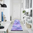 thumbnail image 4 of Yayeee Runner Rug for Bedroom 2'x6' Machine Washable Hallway Non Slip Mat, Purple Watercolor Stars Pattern, 4 of 8