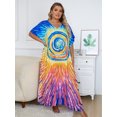 thumbnail image 2 of House Dresses for Older Women Plus Szie Caftan Loungewear Lightweight Resort Outfits Boho Print Turkish Kaftan Loungewear Beach Maxi Dress Batwing Sleeve Soft Night Gown, 2 of 10