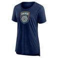thumbnail image 2 of Women's Navy San Diego FC Official Logo Tri-Blend T-Shirt, 2 of 3