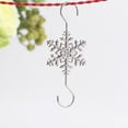 thumbnail image 1 of Desk Top Decor 30Pcs Snowflake Tree Ornament Hooks Decorating Hangers Metal Wire Ornament Hooks Gold, 1 of 6