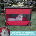 SP Large Folding Dog Kennel, Large, Red, Polyester, Plastic