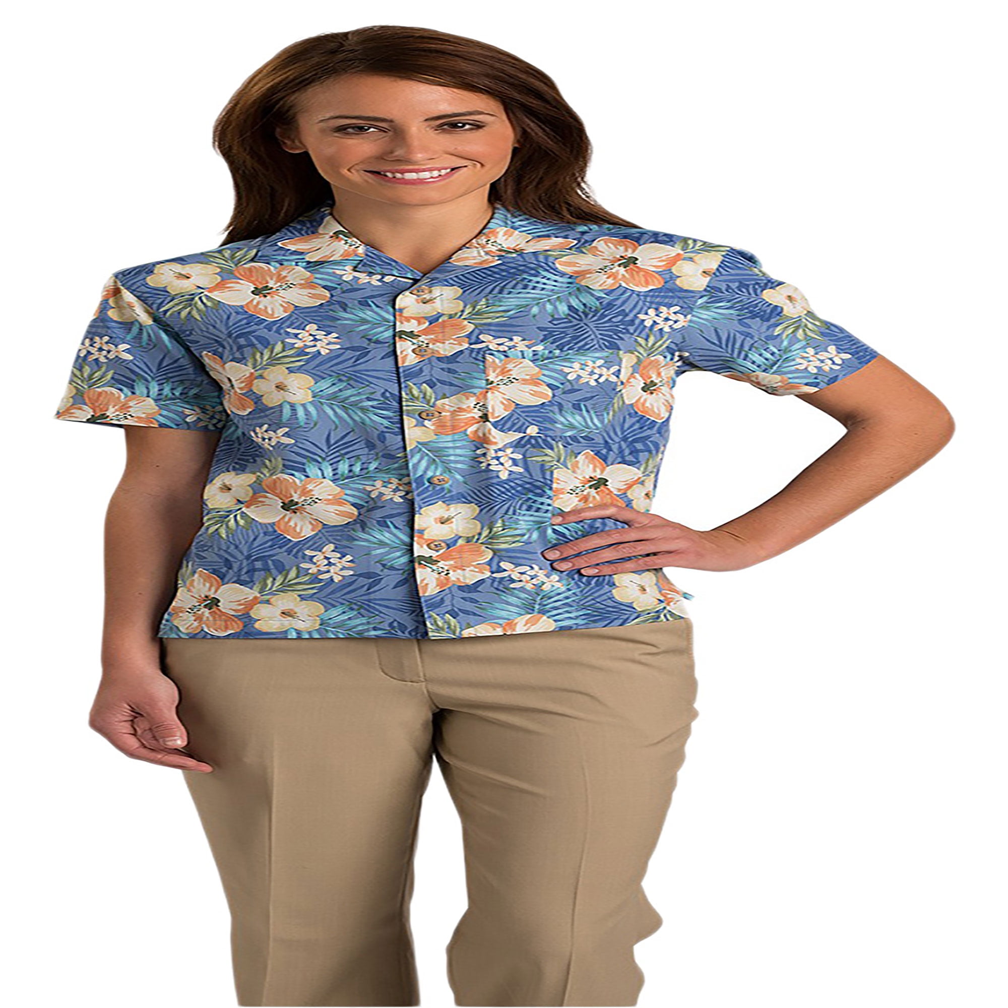 Edwards Tropical Hibiscus Camp Shirt 