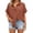 Brown-1, variant on Summer Shirts for Women Cotton Linen Short Sleeve Button Up Shirt Women Solid Color Vacation Beach Casual Blouses Light Blue E M