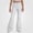 White, variant on HAOTAGS Girls School Uniform Pants, Elatic Waist Solid Color Flared Pants Khaki Size 9