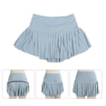 thumbnail image 4 of Falda De Tenis Elástica Plisado Plisado Con Bolsillos Para Mujeres Adecuadas Varias Escenas Azules Claros, 4 of 7