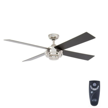 Hampton Bay Kemper II 52 in. Liquid Nickel Ceiling Fan with Remote AL663A-LN