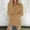 Khaki, variant on BUIGTTKLOP Fuzzy Fleece Tops for Women Fall Winter Long Sleeve Shirts V Neck Pullover Top Loose Fitted 2025 Fashion Outfits