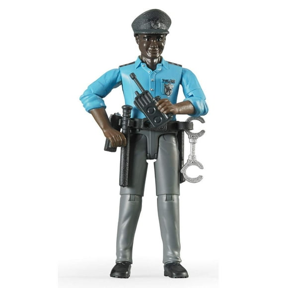 Figura de juguete Bruder Policeman Dark Skin con accesorios