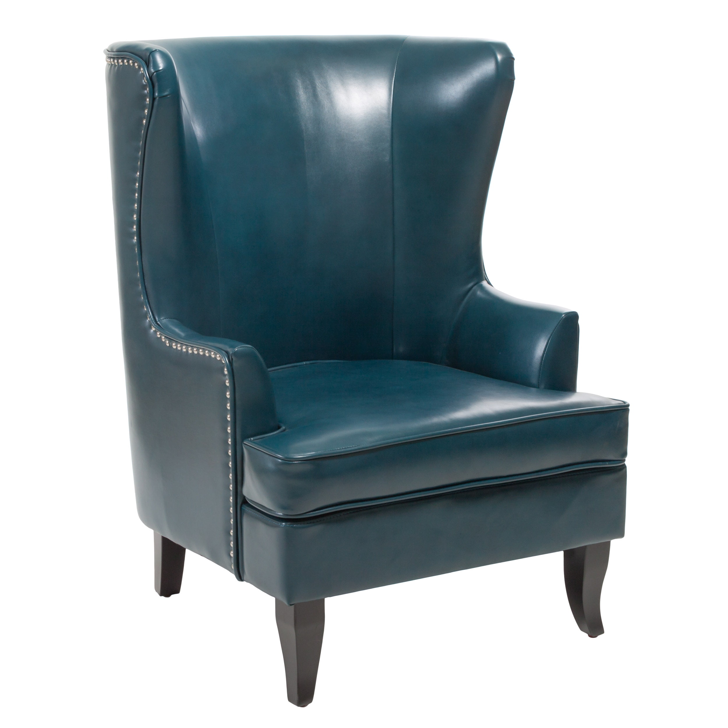 Hesby High Back Wing Chair, Teal - Walmart.com - Walmart.com