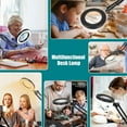 INFISU Upgrade 8X Magnifying Glass with Light and Stand,2in1 Desk Magnifier with Light, Craft