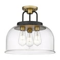 thumbnail image 3 of Innovations Lighting  Kahana - 3 Light 15" Semi-Flush Mount Clear/Black Satin Nickel, 3 of 5