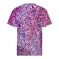 thumbnail image 5 of Purple Young Adult Tops Women's Short Sleeve Sequin Print Fashionable Round Neck Casual T Shirt Plus Size Tops for Women, 5 of 5