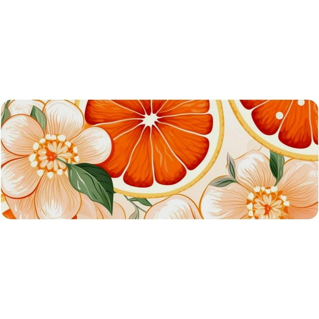 Orange Computer Mouse Pad Rubber Mat for Gaming, Office, Laptop, PC Women’s Choice Vibrant Design for a Modern Desk Setup NonSlip Base (11.8"x31.3")