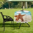 thumbnail image 7 of Coolnut 60" Beach Outdoor Tablecloth with Umbrella Hole and Zipper, Waterproof Round Tablecloth for Party,Patio,Picnic,Holiday Dinner,Summer, 7 of 7