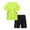 a10-Green, variant on Kids Boys 2-piece Short Sleeve Graphic T-Shirt Tee and Shorts Set for Summer Active Boys Lightweight & Breathable Sports Clothes Size 12-13 Years,Grey