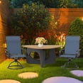 thumbnail image 6 of JMGJOY Patio Swivel Chair Set of 6, Outdoor High Back Textilene Rocking Chairs – 360° Rotating & 15° Reclining, All-Weather Metal Frame for Garden, Deck, Poolside (6, Blue, 6-Price), 6 of 6