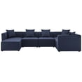 thumbnail image 1 of Lounge Sectional Sofa Set, Fabric, Blue Navy, Modern Contemporary Urban Design, Outdoor Patio Balcony Cafe Bistro Garden Furniture Hotel Hospitality, 1 of 10