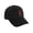 Black, variant on Daxton Low Profile Adjustable Baseball Dad Hat Cap Old English Font Alphabet A to Z, Charcoal Hat Red S