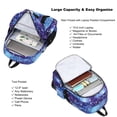 thumbnail image 6 of Xeede Blue Backpack, Cute Backpack, Aesthetic Backpack, Laptop Bookbag, Fashion Casual Travel Daypack, Large Capacity Bookbags, Water Resistant Backpacks, Sturdy Backpack, 6 of 6