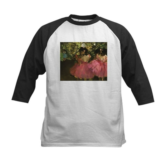 CafePress - Dancers In Pink By Edgar Degas Baseball Jersey - Kids Cotton Baseball Jersey, 3/4 Sleeve Shirt