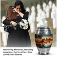 thumbnail image 4 of MUKTIVE Fishing Cremation Keepsake Urns for Adult Male Female Ashes - Fisherman Burial Urn for Human Ashes for Female Small - Cremation Remains Containers - Sympathy Gifts for Loss (3 Inch), 4 of 7