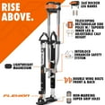 thumbnail image 2 of SurPro Double-Sided Drywall Stilts, Magnesium Base, 26” - 40” Height, QuadLock Contractor-Grade Stilts with Patented FLEXION Foot System (S2X-M-2640) for Drywallers, Painters, Stilts Drywall, 2 of 6