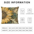 thumbnail image 6 of Awypu  Ink Oil Painting Watercolor Yellow Green Sunflowers Summer Decorative Throw Pillow Cover Case Set of 2 Home Living Room Bed Sofa Car White, 6 of 6