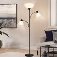 thumbnail image 1 of Lámpara de pie Luvkczc 183 cm negra, LED de 8 W, regulable, 3 luces, 1 of 8