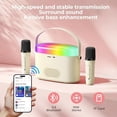 thumbnail image 4 of Portable Karaoke Machine for Adults Kids, Built-in Lyrics Display and RGB Lighting, 2 Self-Charging Wireless Microphones,Connects to TV for Home Party Birthday Outdoor Camping$$Musical Instruments, 4 of 6