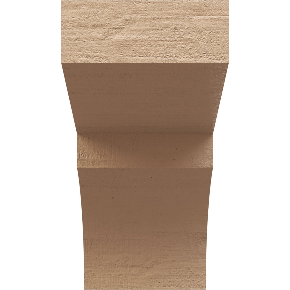6"W x 12"D x 12"H Classic Monterey Rough Cedar Woodgrain TimberThane Corbel, Primed Tan