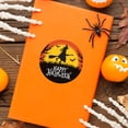thumbnail image 3 of Koyal Wholesale Happy Halloween Stickers 2 Inch Round 120 Bulk Pk Witch on Broom Labels For Halloween Party Favors, 3 of 5
