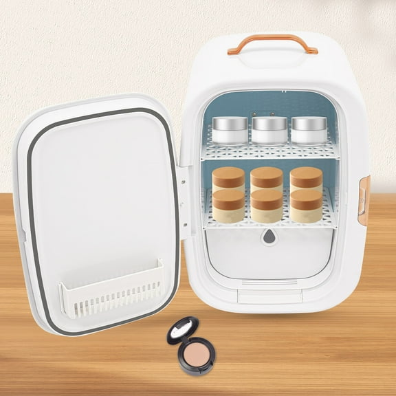White Cosmetics Refrigerator Mini Makeup Refrigerator Skincare Refrigerator for Bedrooms, Dormitories