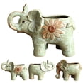 thumbnail image 2 of Coofit Succulent Pot Ceramic Elephant Flower Pot Succulent Planter Plant Pot for Home, 2 of 7