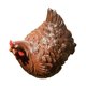 thumbnail image 5 of Adorno decorativo de modelo de gallina, estatua de artesanía extraíble, accesorios para fotos, pollo simulado marrón, 5 of 9