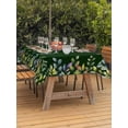 thumbnail image 4 of 54x80 Inch Outdoor Tablecloth with Umbrella Hole Zipper Rectangle Green Leaf Rectangular Tablecloths Outside Waterproof Pastoral Summer Botanical Watercolor Patio Table Cloth Cover for Picnic Party, 4 of 8